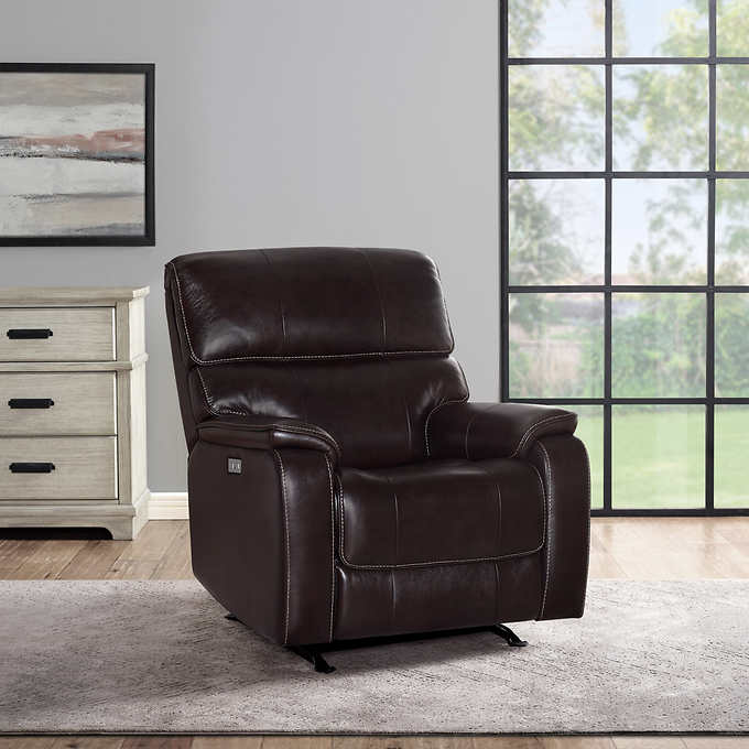 Barcalounger Columbia Leather Power Recliner with Power Headrest Danca Furniture in Little Rock AR