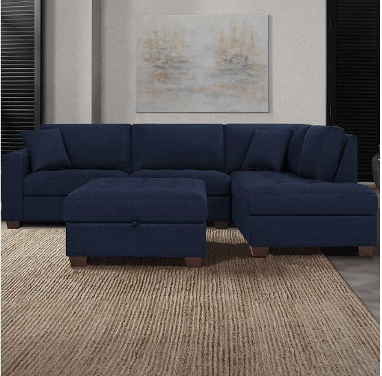 Thomasville Miles Fabric Sectional With Storage Ottoman – Danca ...