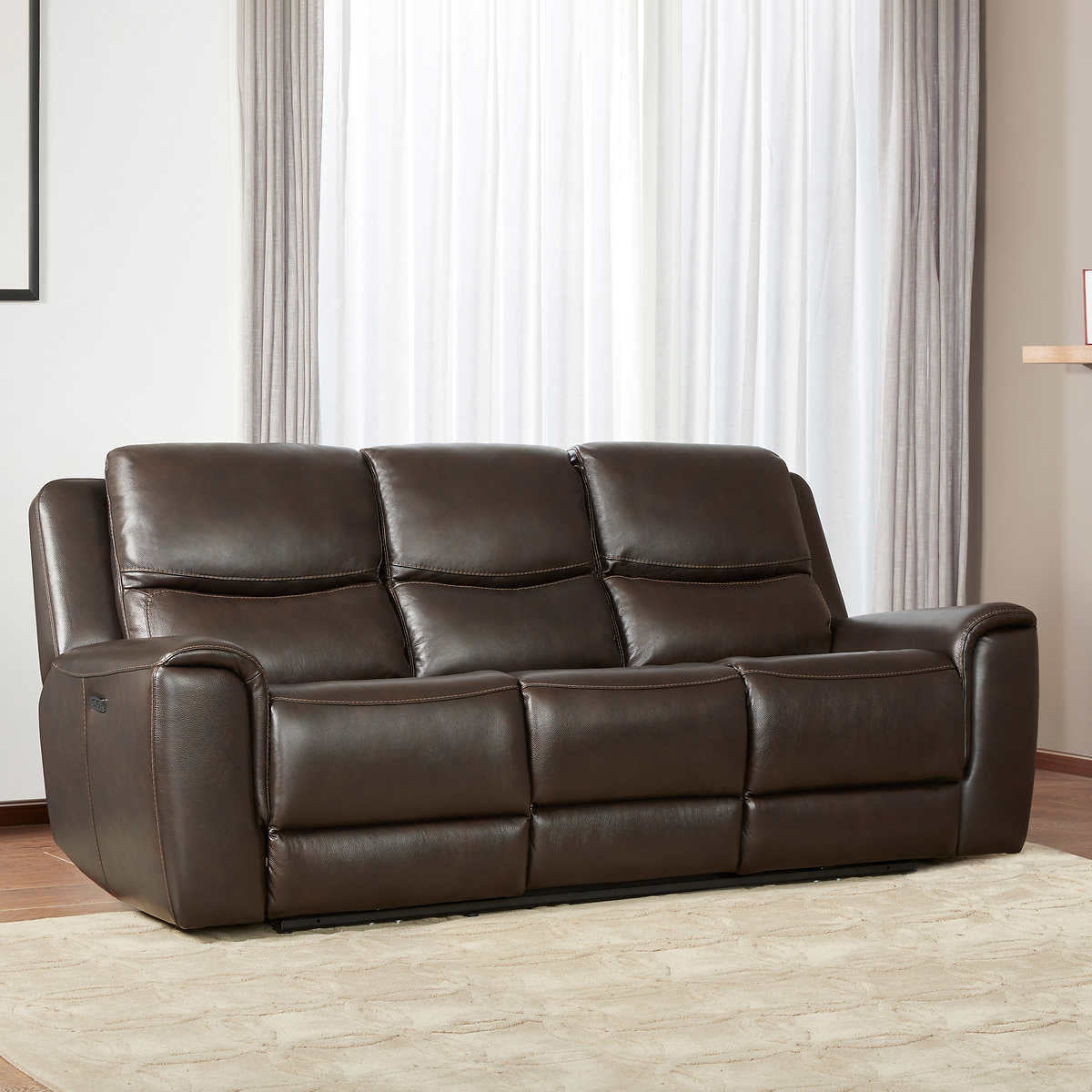 Carey Leather Power Reclining Sofa with Power Headrests CLEARANCE Danca Furniture in Little Rock AR