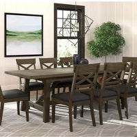 Oakdale 9-piece Dining Set, Brown Finish, **NEW LOWER PRICE**