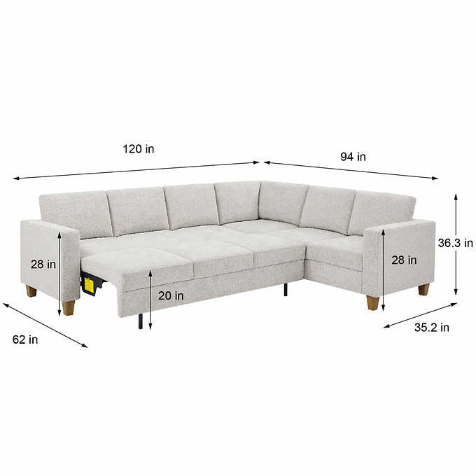 Thomasville Dillard Convertible Sleeper Sectional **RE-STOCK ALERT**