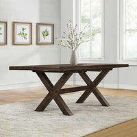 Blakely 7-piece Dining Table Set, Brown finish