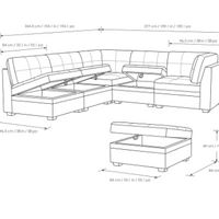 Vaughnn 6-Piece Fabric Modular Sectional with Storage