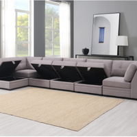 Vaughnn 6-Piece Fabric Modular Sectional with Storage