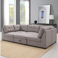 Vaughnn 6-Piece Fabric Modular Sectional with Storage