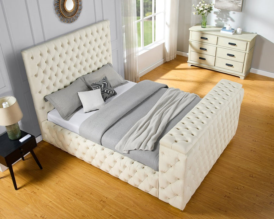 Future Black Platform Bed - Queen, King **NEW ARRIVAL** Beige, Black, Blue, Gray or Pink Color