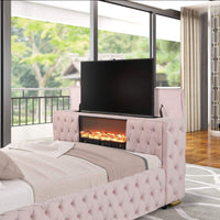 Future Black Platform Bed - Queen, King **NEW ARRIVAL** Beige, Black, Blue, Gray or Pink Color