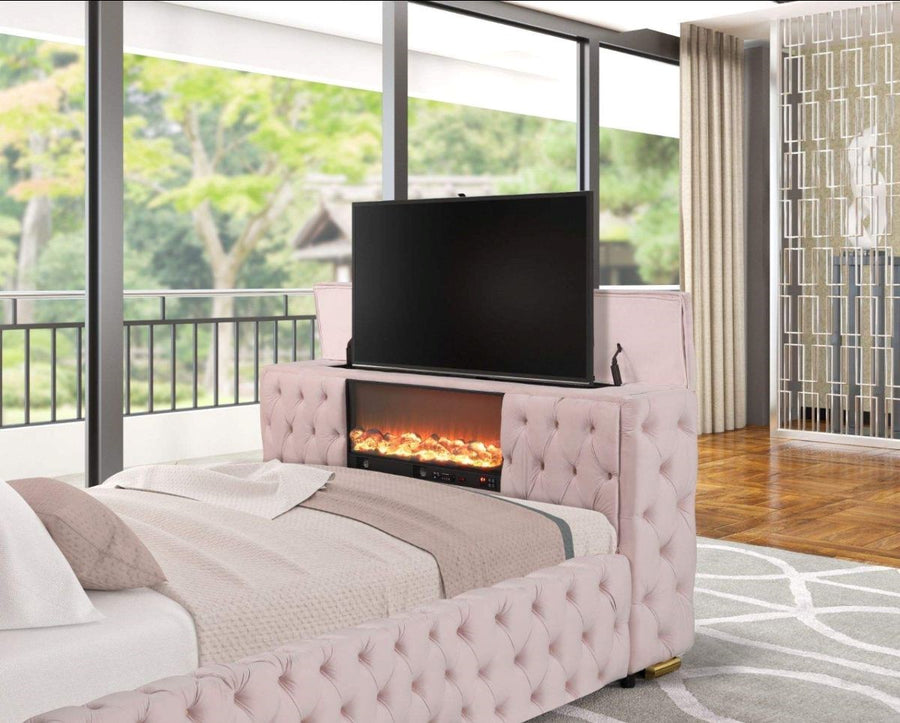 Future Black Platform Bed - Queen, King **NEW ARRIVAL** Beige, Black, Blue, Gray or Pink Color