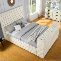 Future Black Platform Bed - Queen, King **NEW ARRIVAL** Beige, Black, Blue, Gray or Pink Color