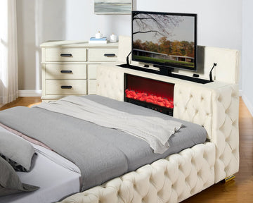 Future Black Platform Bed - Queen, King **NEW ARRIVAL** Beige, Black, Blue, Gray or Pink Color