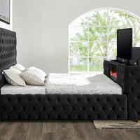 Future Black Platform Bed - Queen, King **NEW ARRIVAL** Beige, Black, Blue, Gray or Pink Color