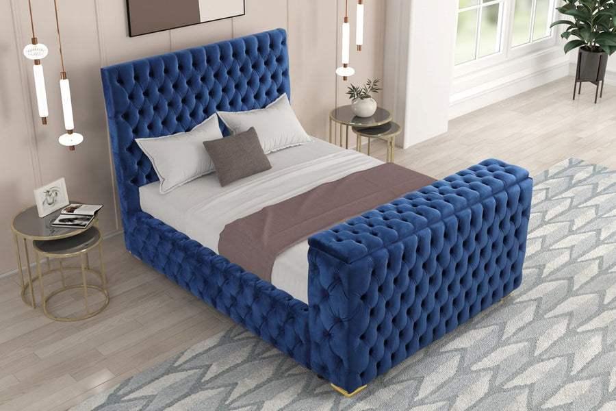 Future Black Platform Bed - Queen, King **NEW ARRIVAL** Beige, Black, Blue, Gray or Pink Color