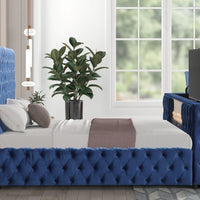 Future Black Platform Bed - Queen, King **NEW ARRIVAL** Beige, Black, Blue, Gray or Pink Color