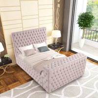 Future Black Platform Bed - Queen, King **NEW ARRIVAL** Beige, Black, Blue, Gray or Pink Color