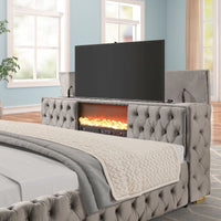 Future Black Platform Bed - Queen, King **NEW ARRIVAL** Beige, Black, Blue, Gray or Pink Color