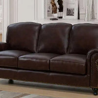 Mortara 4-piece Brown Leather Set by Abbyson