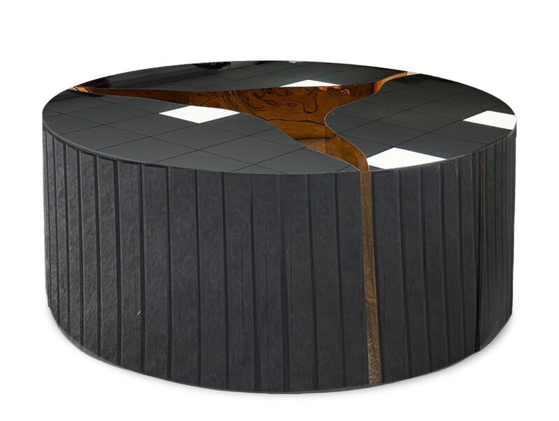 Made with High-Quality Marble 3PC Coffee Table (round shape with a smooth, curved edge)