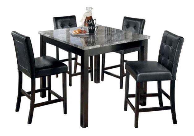 Claro Counter Dining Room Set in Black