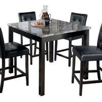 Claro Counter Dining Room Set in Black