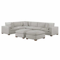 Thomasville Lowell 8-piece Fabric Modular Sectional, Cream **RE-STOCK ALERT**