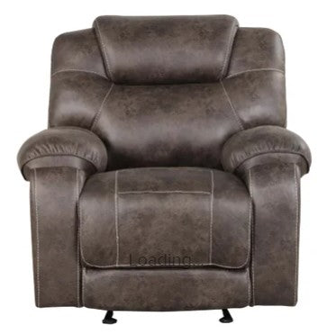 Madrid - 3PC **OVERSIZED** Fabric Chocolate Reclining Set ( Sofa w/ Drop Down Table with Cupholders & Power Box (USB/Power Outlets) - Loveseat with Storage Console - Recliner Chair )