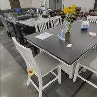 Marga Counter Dining Room Set - Counter Height Table + 6 Chair Set