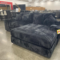 SUNDAY BLACK/BEIGE/GRAY L-SHAPED OVERSIZED SECTIONAL w/Reversible Back-Seat Cushions