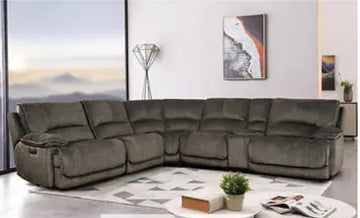 Redding 6-piece Fabric Power Reclining Sectional with Power Headrest