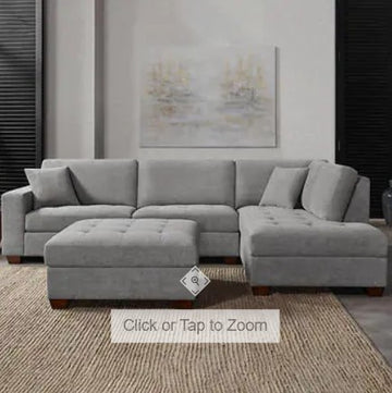 Thomasville Miles Fabric Sectional with Ottoman