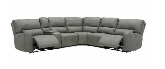 Sweeney 6-piece Fabric Power Reclining Sectional with Power Headrests (ETA 8/30)