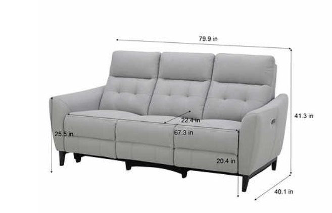 Alpendale - Fabric Power Reclining Sofa with Power Headrests **SALE**