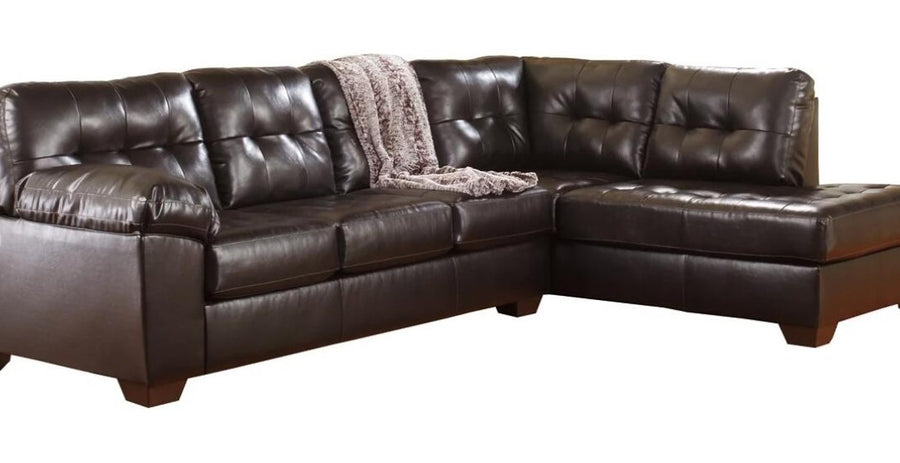 Signature Design by Ashley Rich Durable upholstery surrounds the contemporary sectional sofa