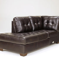 Signature Design by Ashley Rich Durable upholstery surrounds the contemporary sectional sofa