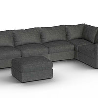 Lovesac - 6 Seats + 8 Sides Corded Velvet & Lovesoft - Charcoal Grey