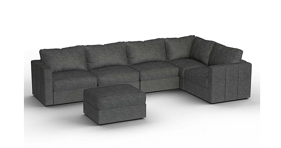 Lovesac - 6 Seats + 8 Sides Corded Velvet & Lovesoft - Charcoal Grey