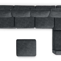 Lovesac - 6 Seats + 8 Sides Corded Velvet & Lovesoft - Charcoal Grey