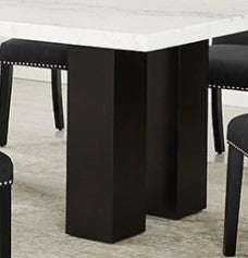 Finland Black - (GENUINE MARBLE) Table & 6-Chairs Genuine Marble Top Table