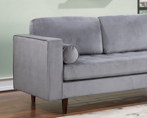 Velvet Roxy Grey Sectional