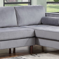 Velvet Roxy Grey Sectional