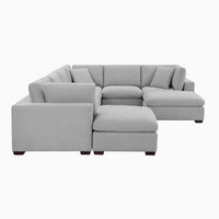 Thomasville Lowell 8-piece Fabric Modular Sectional, Gray **RE-STOCK ALERT**